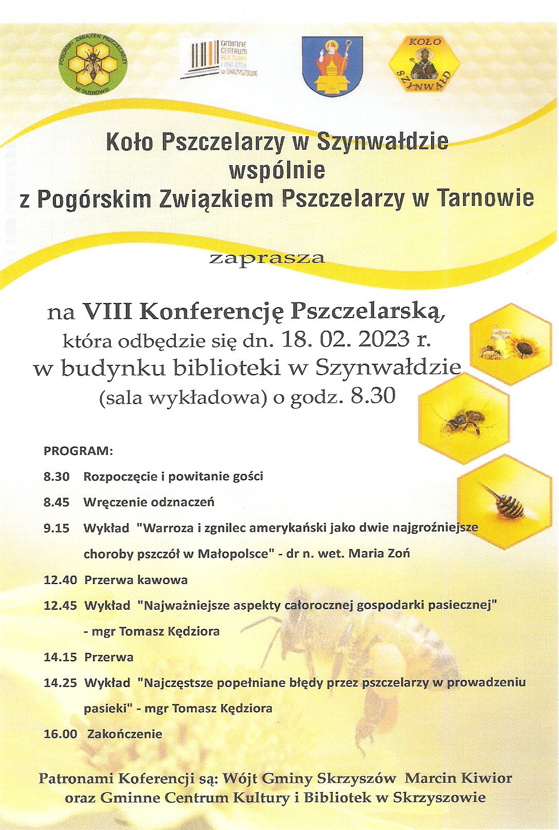 VIII Konferencja Pszczelarska już 18.02.2023 r